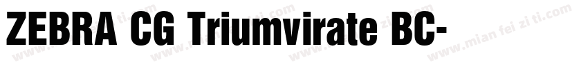 ZEBRA CG Triumvirate BC字体转换